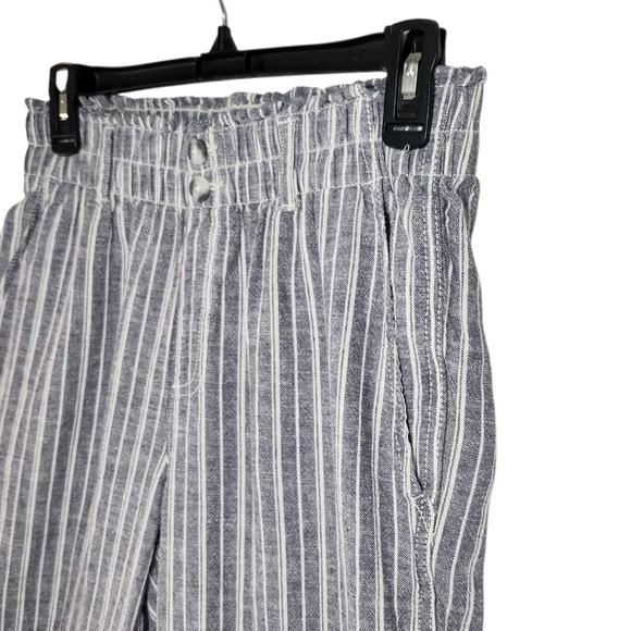 Briggs New York Blue Striped Linen Blend Pants Small - Picture 3 of 13